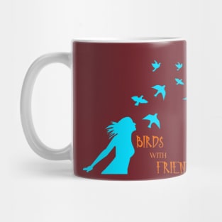 birds with friends Active Mug